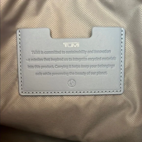 Tumi Blue Tote Bag with Braided Handles - Picture 5 of 5